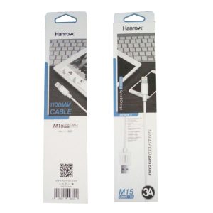 کابل تبدیل USB به لایتنینگ هانروکس مدل M15 طول 1متر